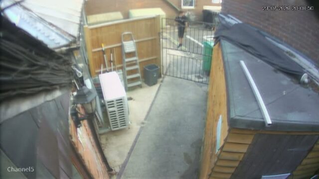 Anyone know this individual ... Attempting to climb onto our roof earlier this evening...