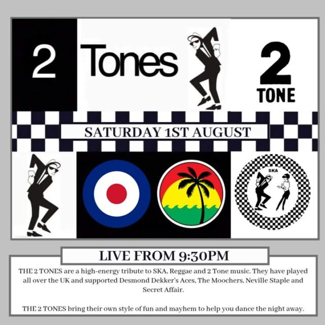 LIVE Music is BACK once again tomorrow evening with The 2 Tones Duo here at The Inn On The Furlong Ringwood with a fantastic evening of SKA, Reggae and 2 Tone music.

Performing live from 9:30pm until late.

#furlongmusic #furlongevents